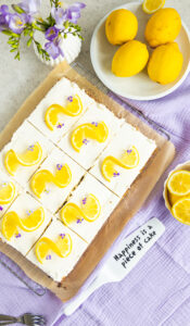 Zitronen Kuchen mit Mascarponecreme